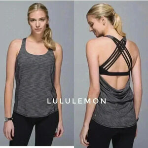 ❤️ Lululemon wild tank in Heathered  Black / Black size 2 or size 6